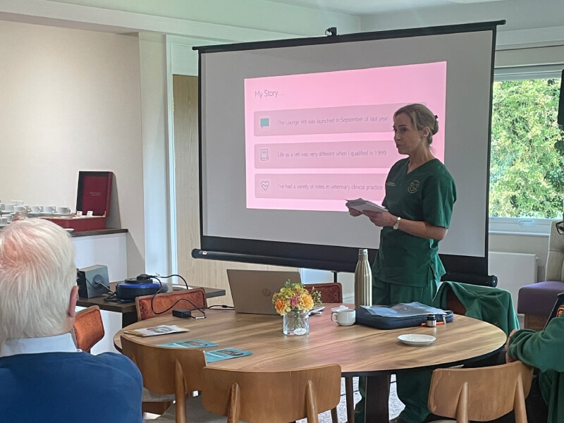 Image of speaker at September Breakfast networking event